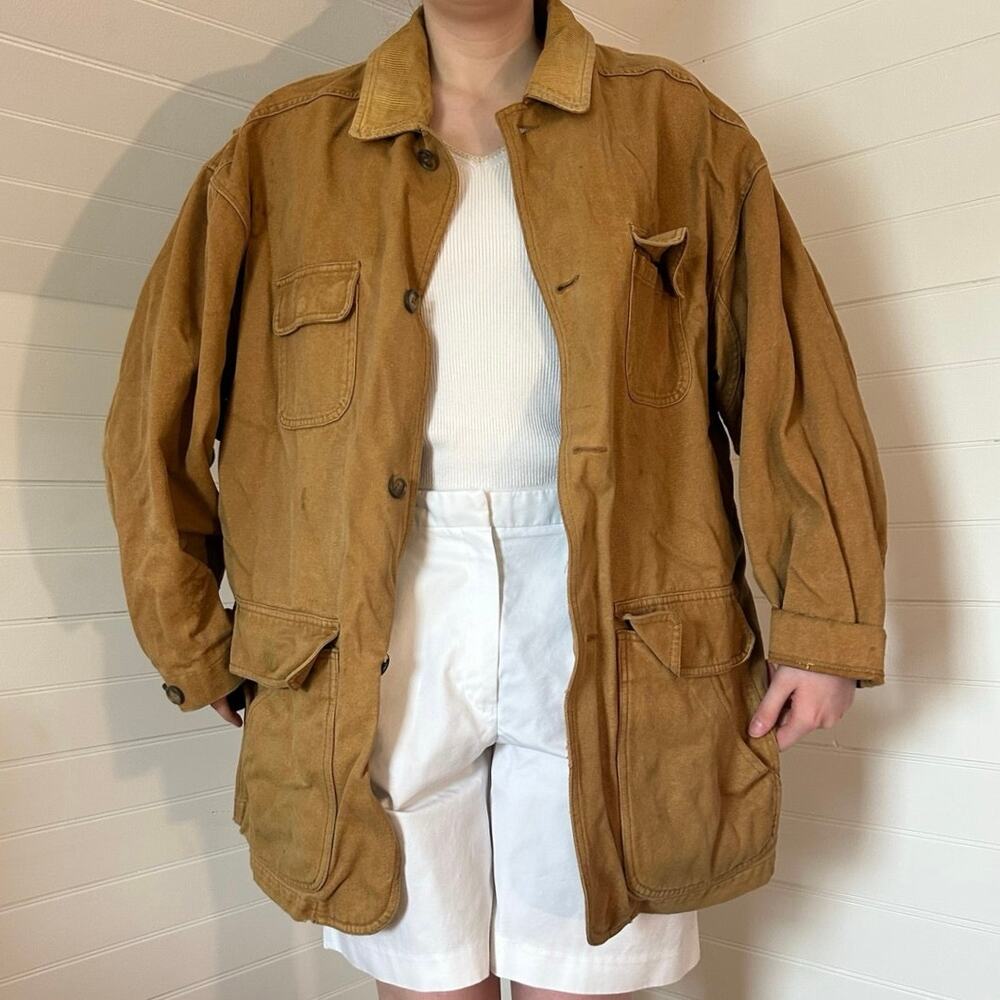 Vintage wool lined tan utility jacket